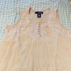 Baby pink 18W Denim 24/7 layered tank top